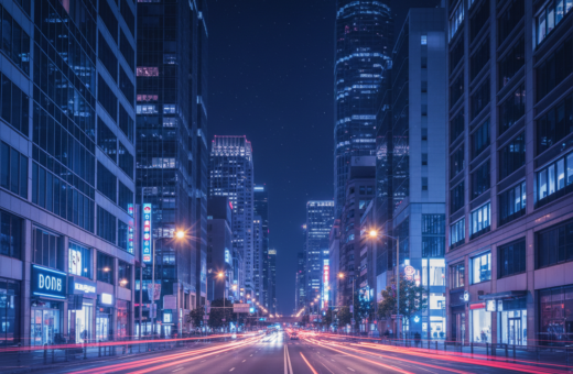 Straightening Horizon Lines in Night City Photos Using Built-In Smartphone Editing Tools